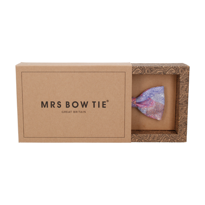 Pink Dots Pattern Luna Liberty Cotton Bow Tie - Bow Tie with Free UK Delivery - Mrs Bow Tie