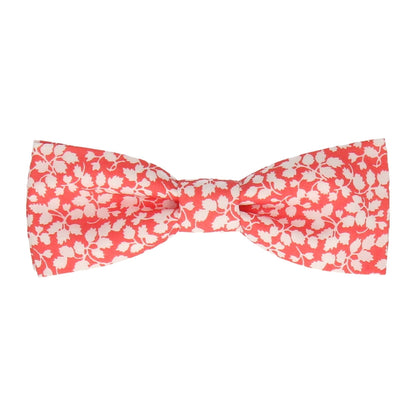 Peach Coral Floral Glenjade Liberty Cotton Bow Tie - Bow Tie with Free UK Delivery - Mrs Bow Tie