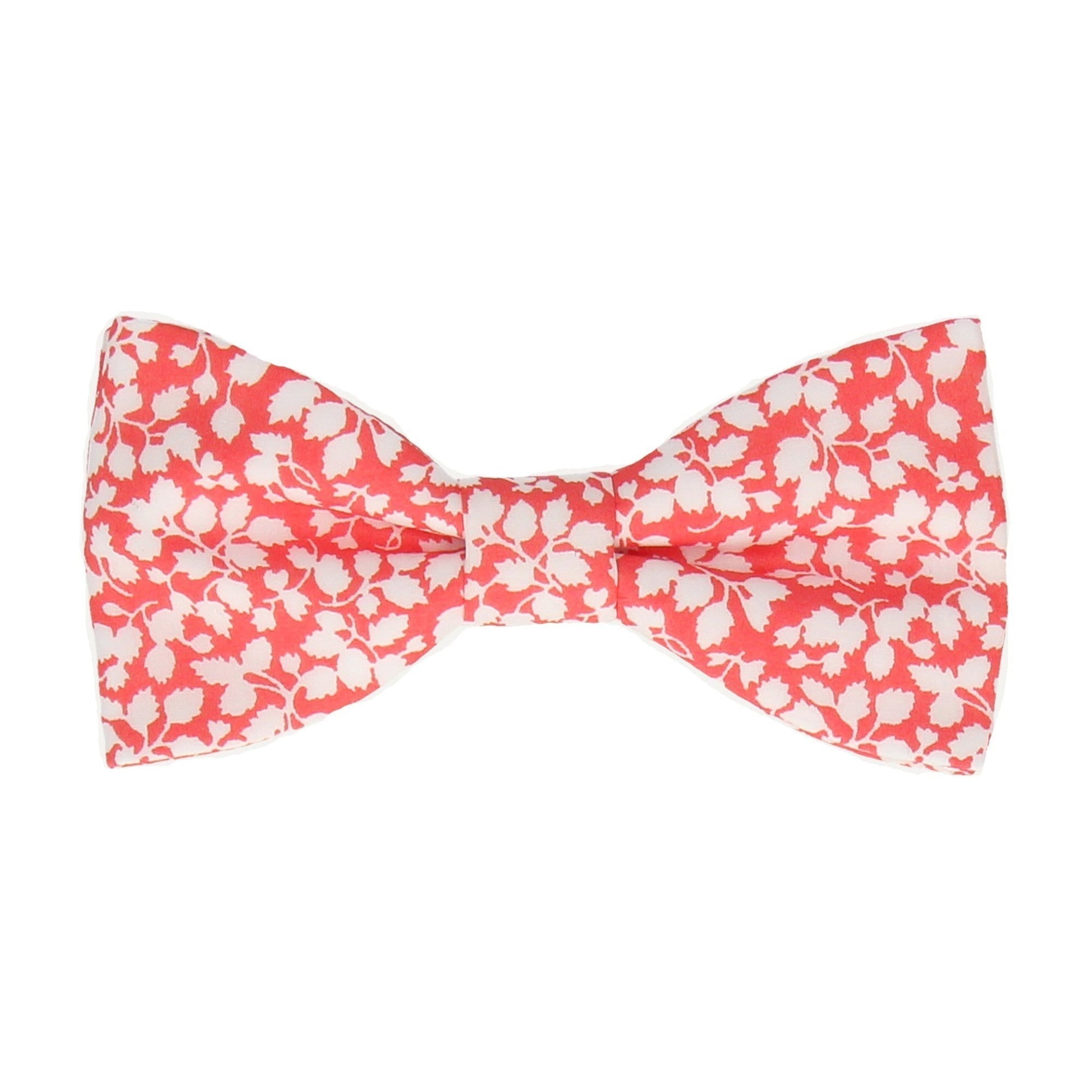 Peach Coral Floral Glenjade Liberty Cotton Bow Tie - Bow Tie with Free UK Delivery - Mrs Bow Tie