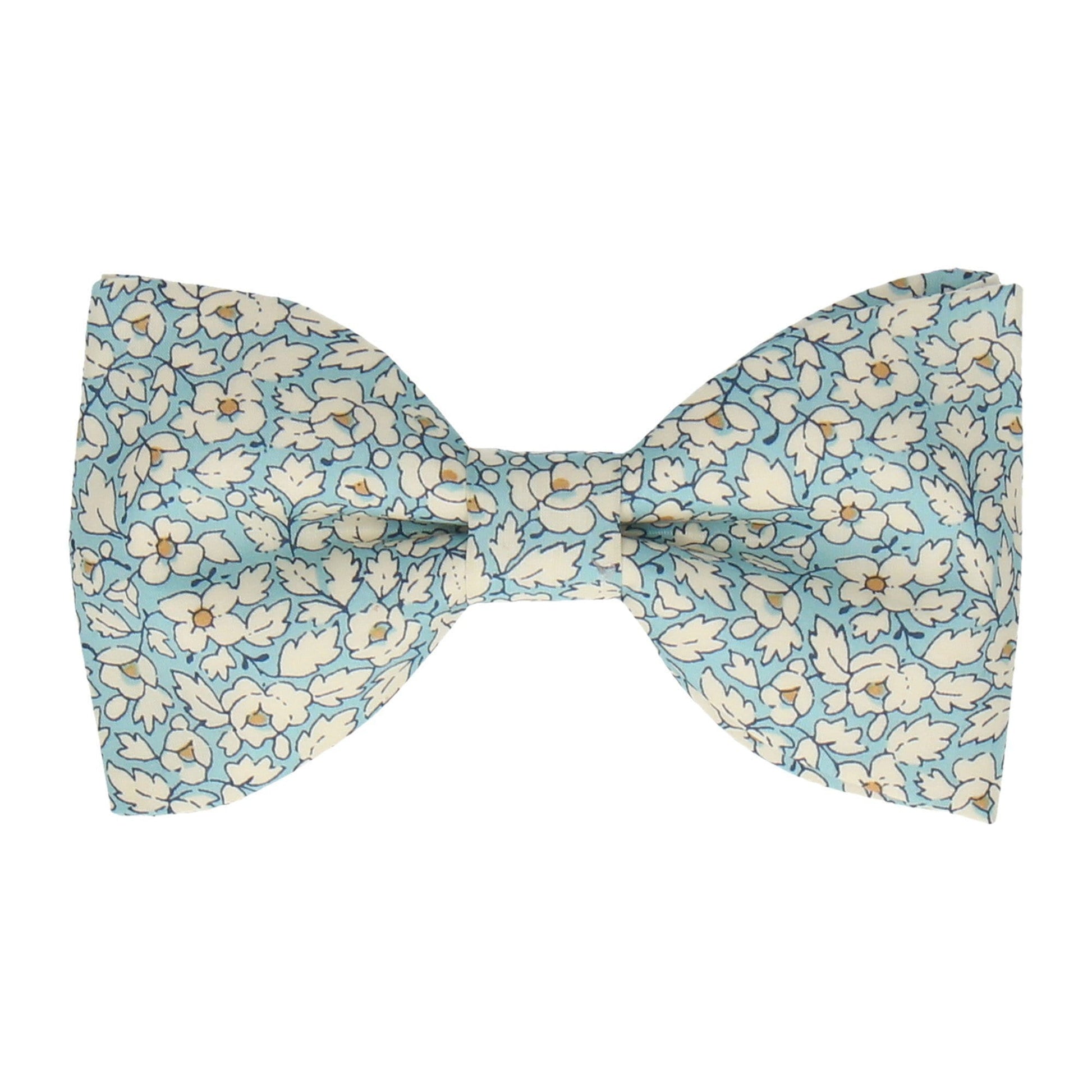 Blue Floral Feather Fields Liberty Cotton Bow Tie - Bow Tie with Free UK Delivery - Mrs Bow Tie