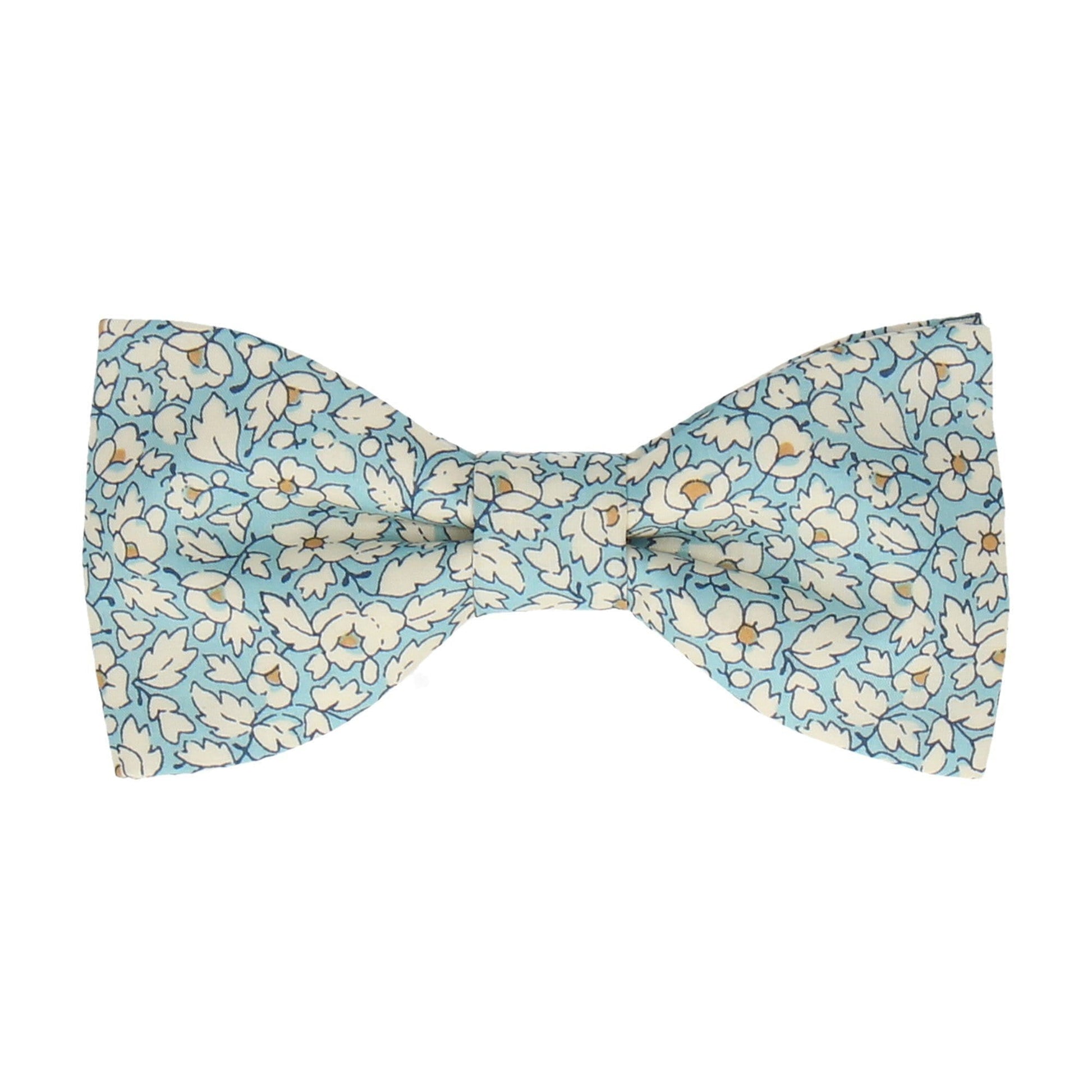 Blue Floral Feather Fields Liberty Cotton Bow Tie - Bow Tie with Free UK Delivery - Mrs Bow Tie