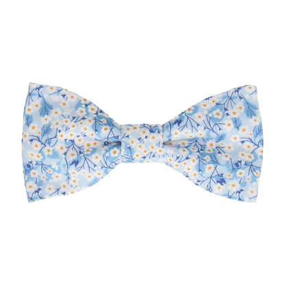 Light Blue Small Flower Mitsi Valeria Liberty Bow Tie - Bow Tie with Free UK Delivery - Mrs Bow Tie