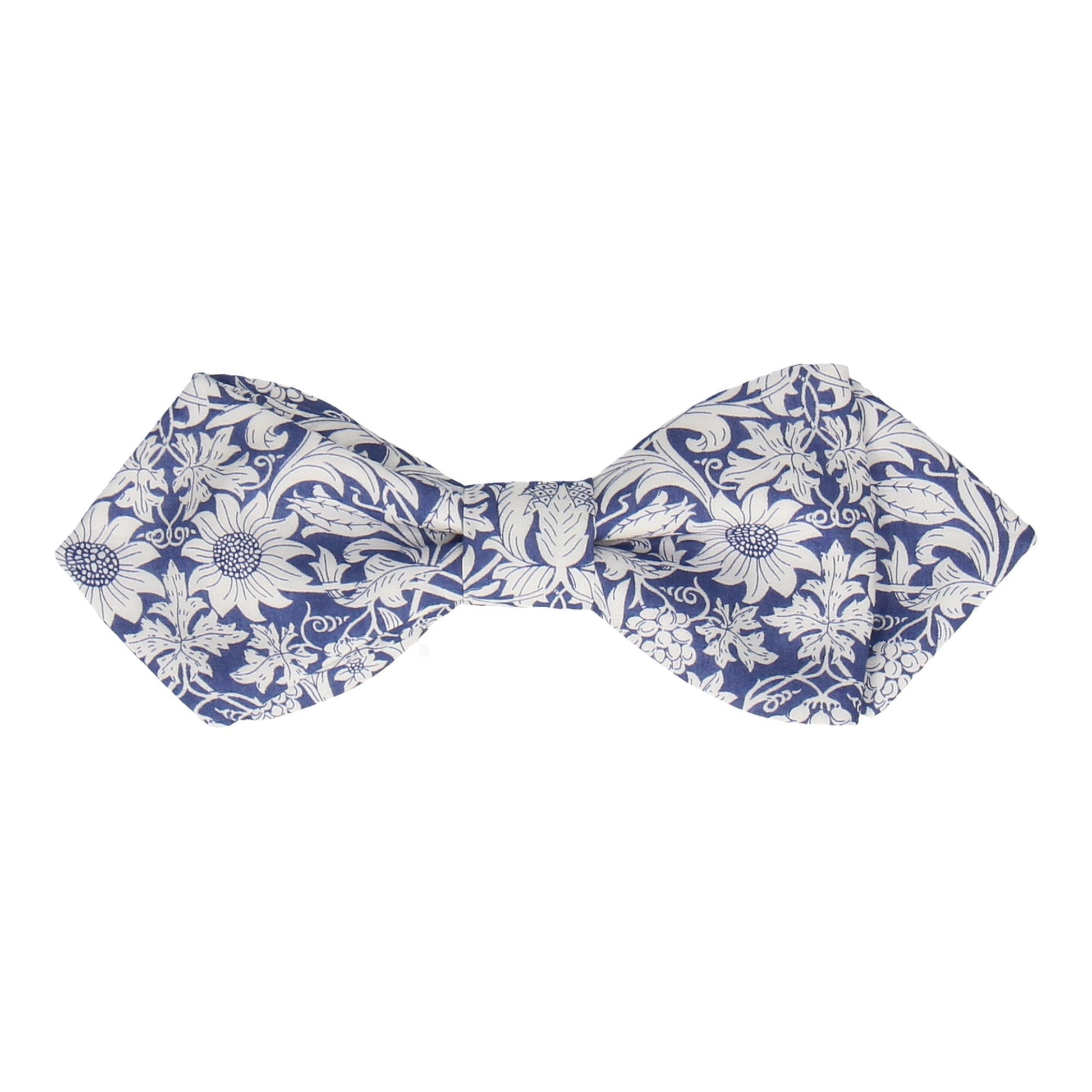 Blue Floral Mortimer Liberty Cotton Bow Tie - Bow Tie with Free UK Delivery - Mrs Bow Tie