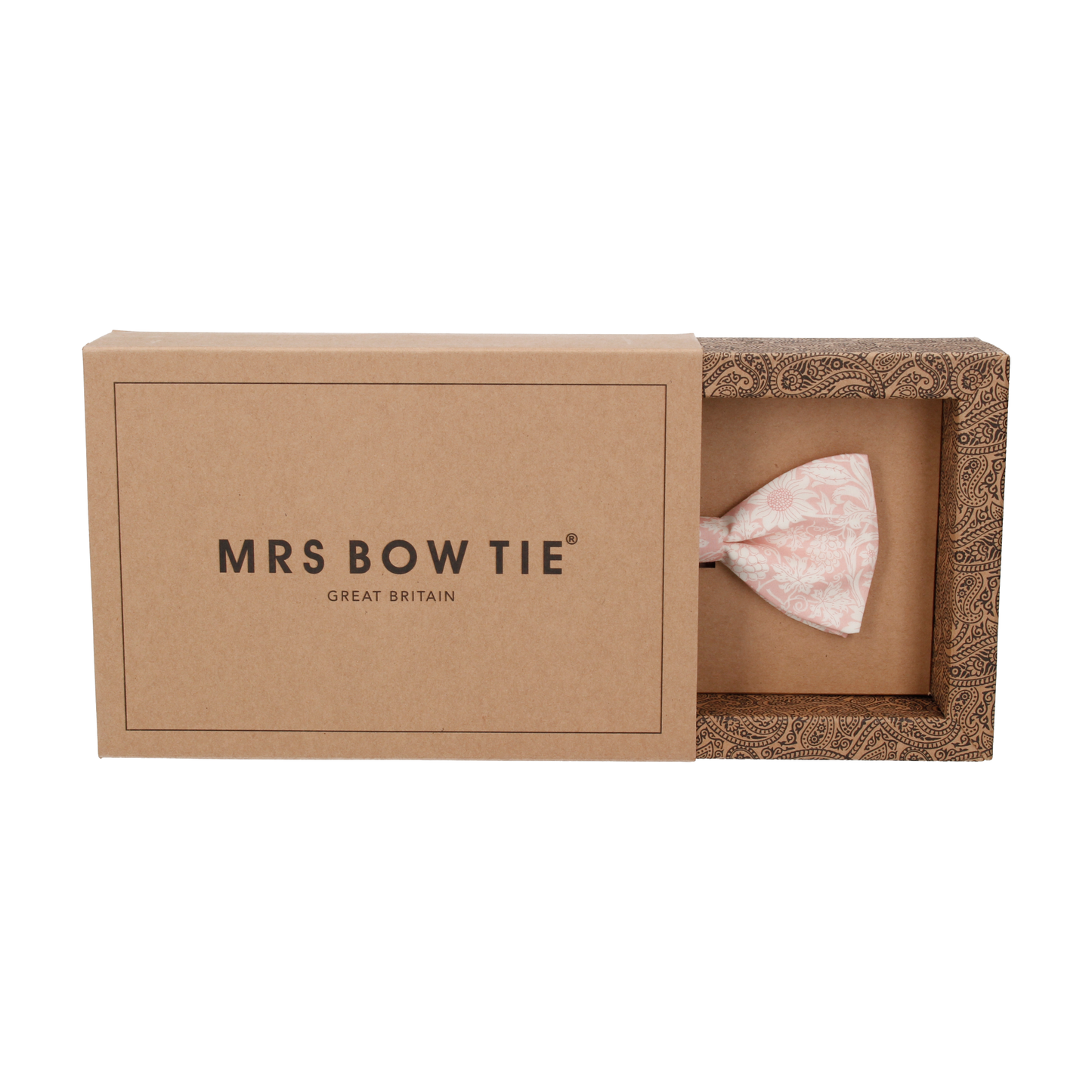 Pale Pink Floral Mortimer Liberty Cotton Bow Tie - Bow Tie with Free UK Delivery - Mrs Bow Tie