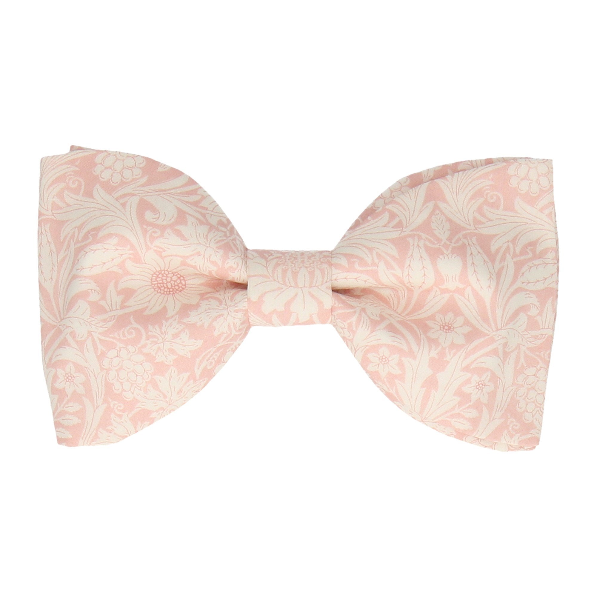 Pale Pink Floral Mortimer Liberty Cotton Bow Tie - Bow Tie with Free UK Delivery - Mrs Bow Tie