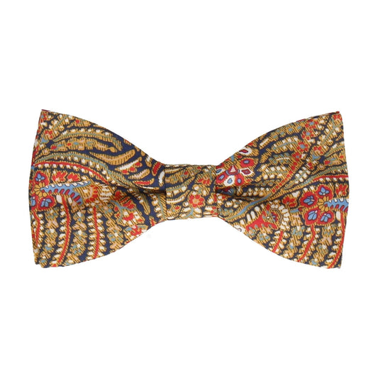 Red & Gold Paisley Liberty Cotton Bow Tie - Bow Tie with Free UK Delivery - Mrs Bow Tie