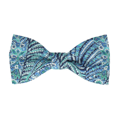 Blue & Green Paisley Liberty Cotton Bow Tie - Bow Tie with Free UK Delivery - Mrs Bow Tie