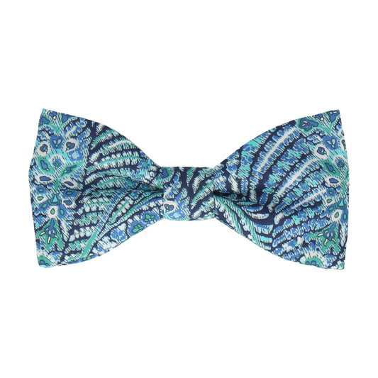 Blue & Green Paisley Liberty Cotton Bow Tie - Bow Tie with Free UK Delivery - Mrs Bow Tie