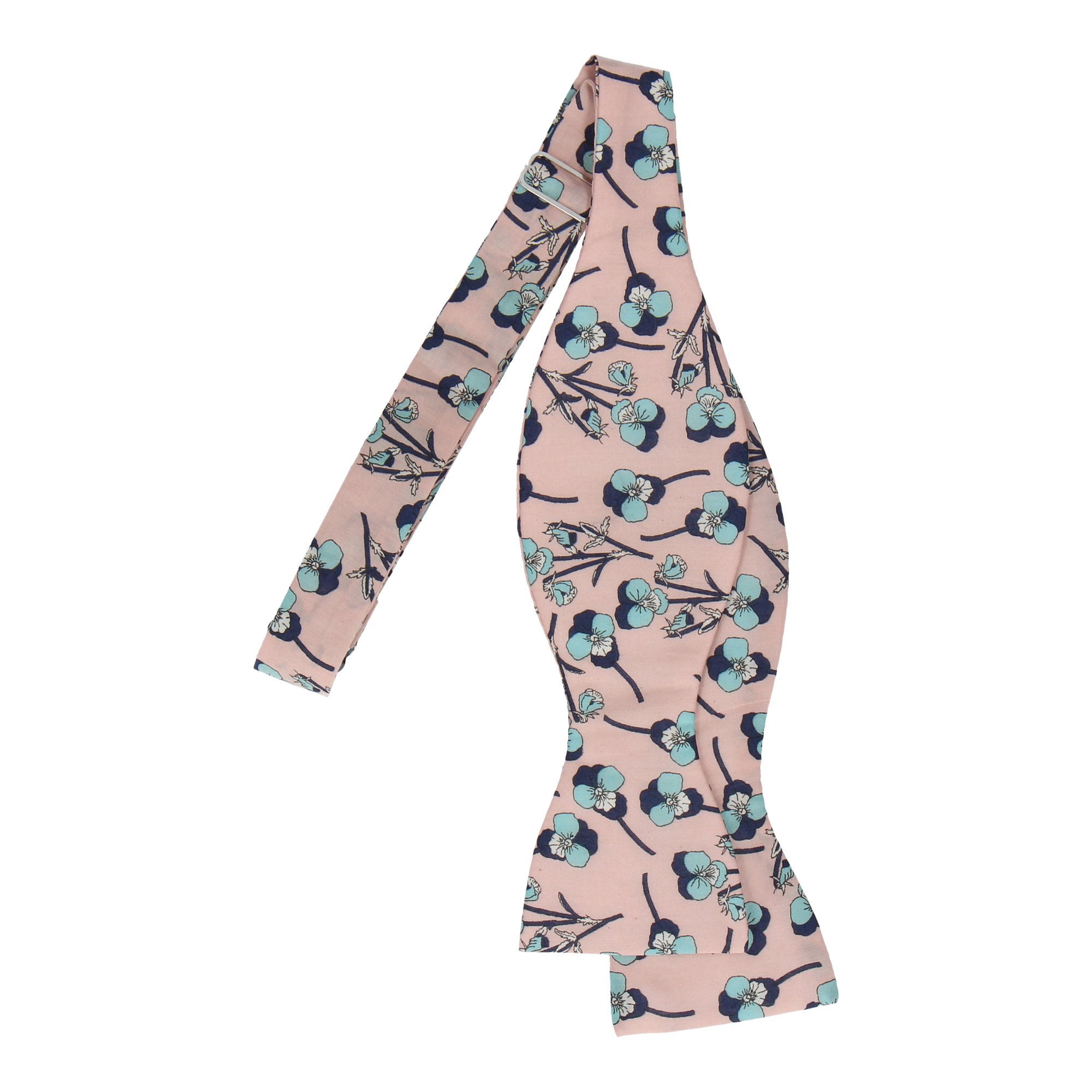 Pale Pink Blue Flowers Ros Liberty Bow Tie - Bow Tie with Free UK Delivery - Mrs Bow Tie