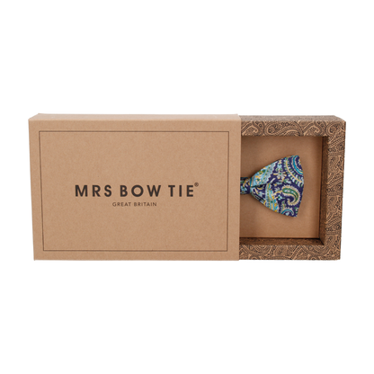 Purple Multi Paisley Felix Liberty Cotton Bow Tie - Bow Tie with Free UK Delivery - Mrs Bow Tie