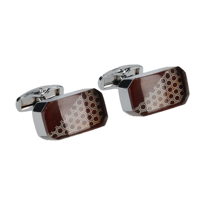 Geo Honeycomb Cufflinks - Cufflinks with Free UK Delivery - Mrs Bow Tie