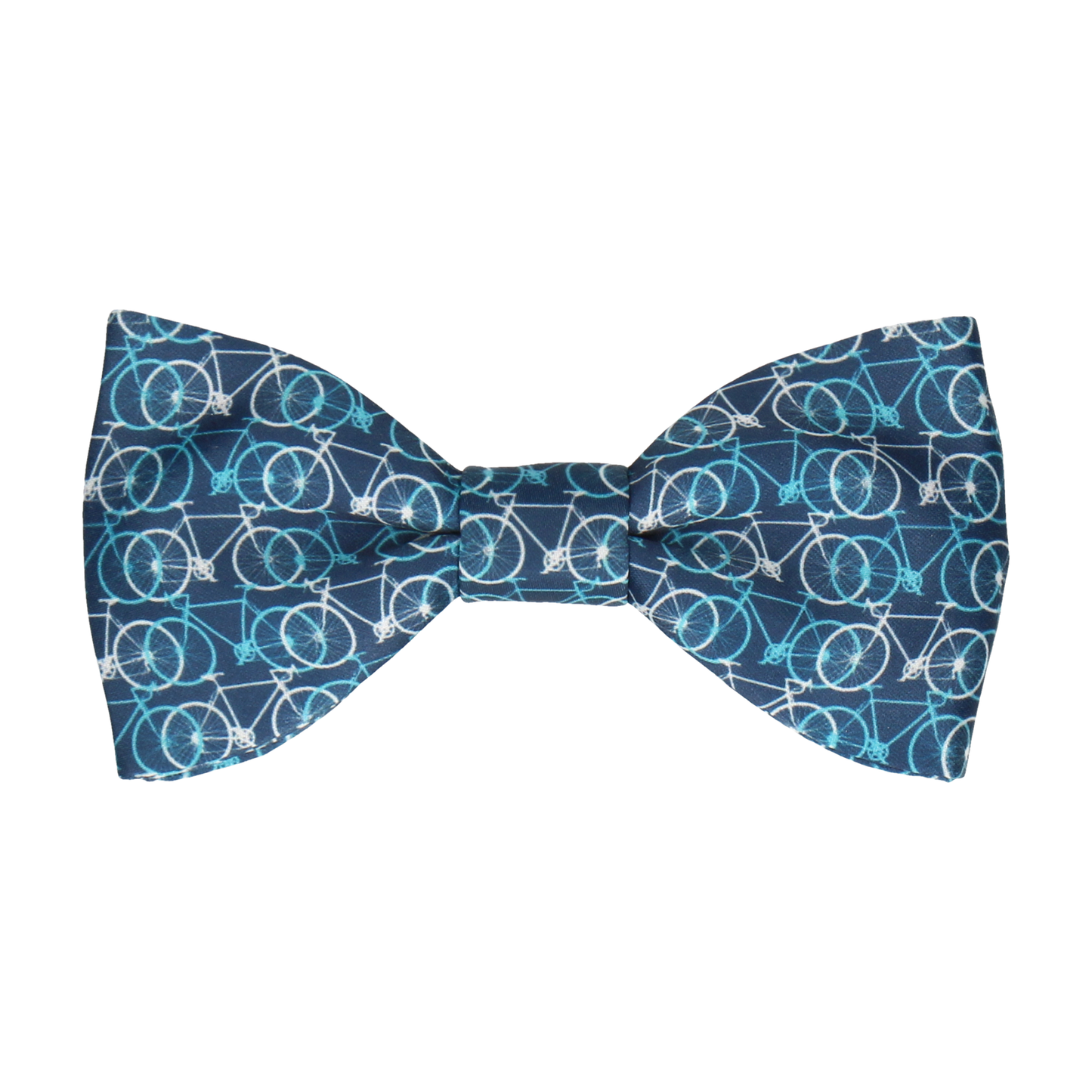 Blue & White Bicycle Print Bow Tie - Bow Tie with Free UK Delivery - Mrs Bow Tie