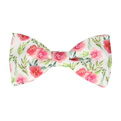 Floral Watercolour Red Rose Bow Tie - Bow Tie with Free UK Delivery - Mrs Bow Tie