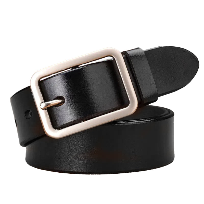 Classic Black Leather Belt