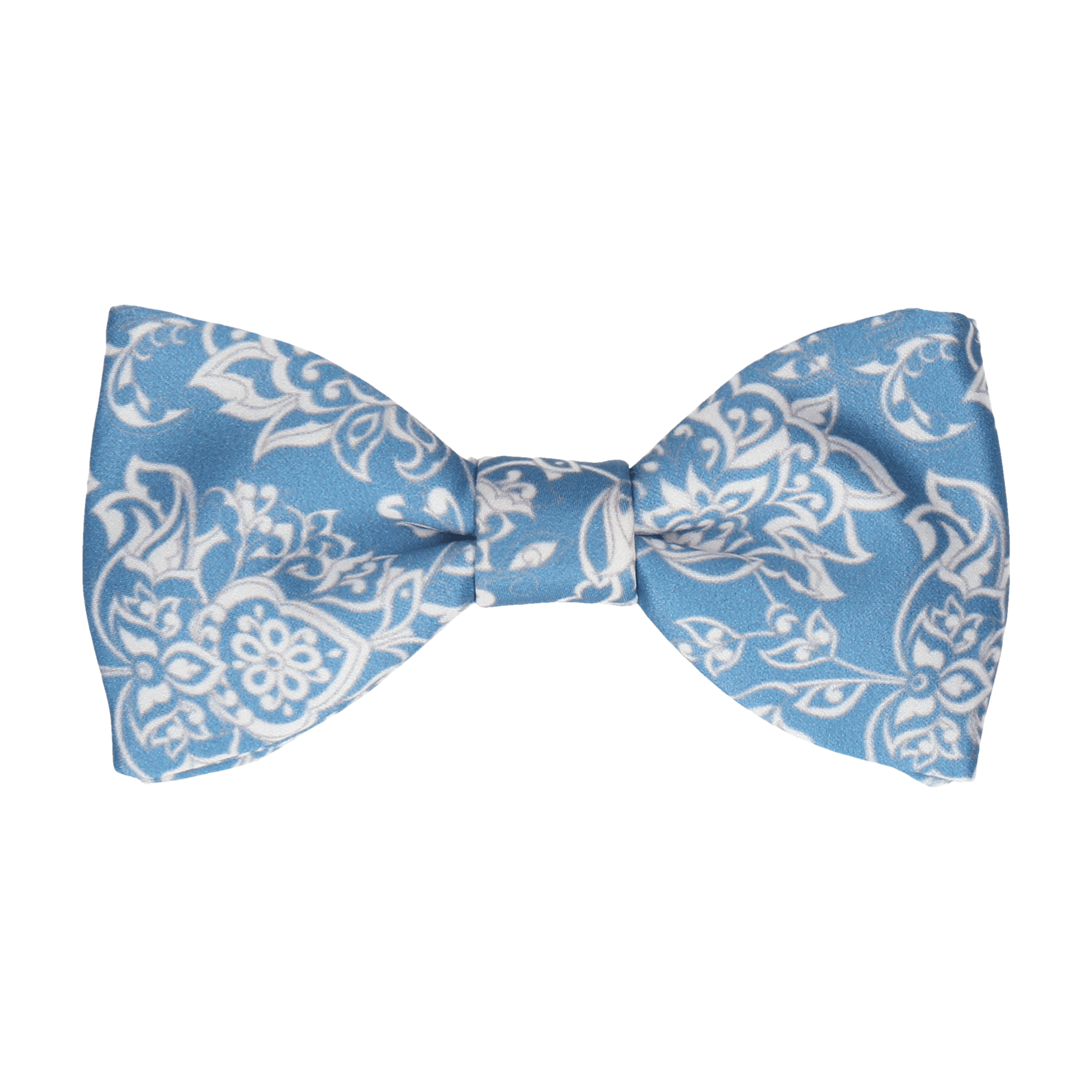 Airforce Blue Vintage Floral Bow Tie - Bow Tie with Free UK Delivery - Mrs Bow Tie