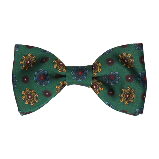 Dark Green Medallion Bow Tie - Bow Tie with Free UK Delivery - Mrs Bow Tie