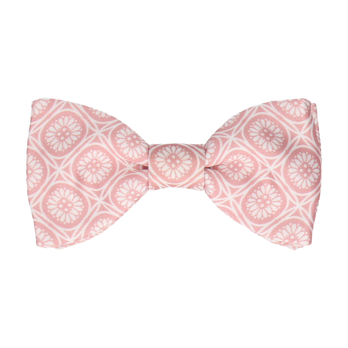 Pink & White Geo Floral Pattern Bow Tie - Bow Tie with Free UK Delivery - Mrs Bow Tie