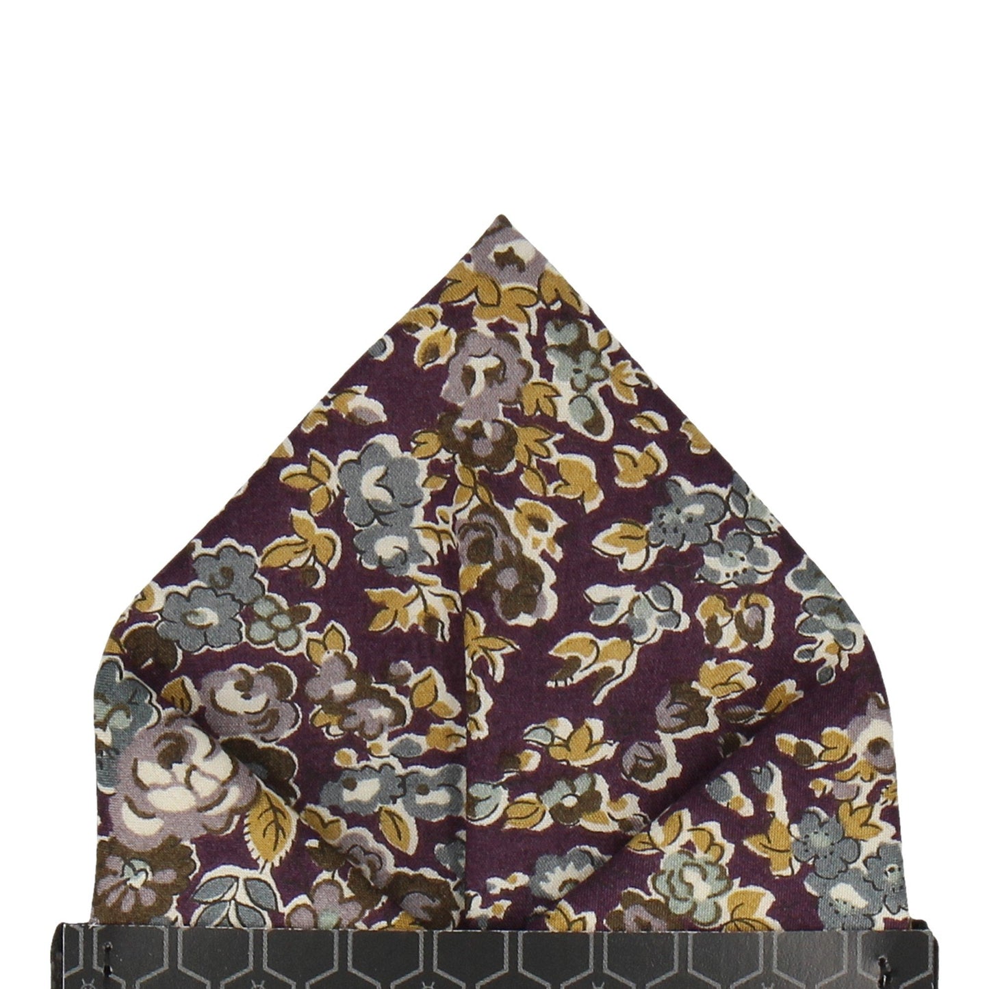 Purple Autumnal Floral Pocket Square - Pocket Square with Free UK Delivery - Mrs Bow Tie
