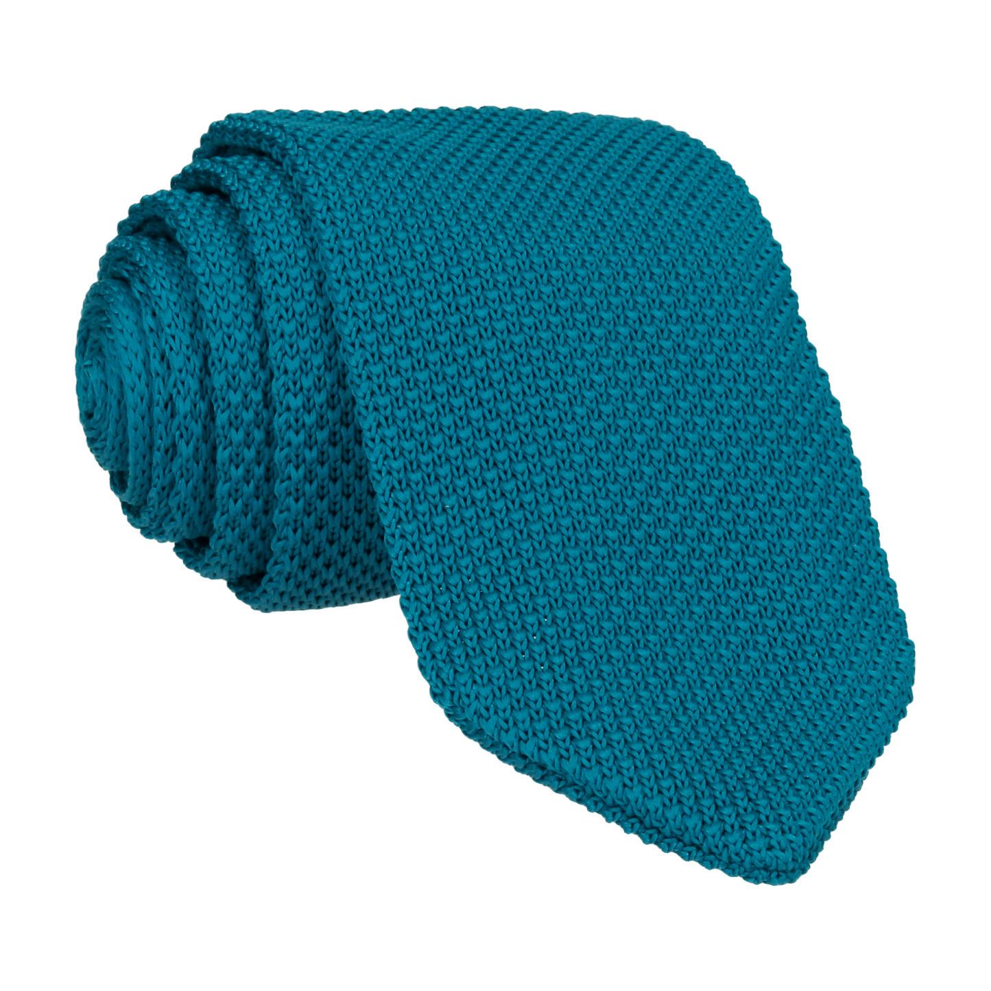 Teal Green Point Knitted Tie - Tie with Free UK Delivery - Mrs Bow Tie