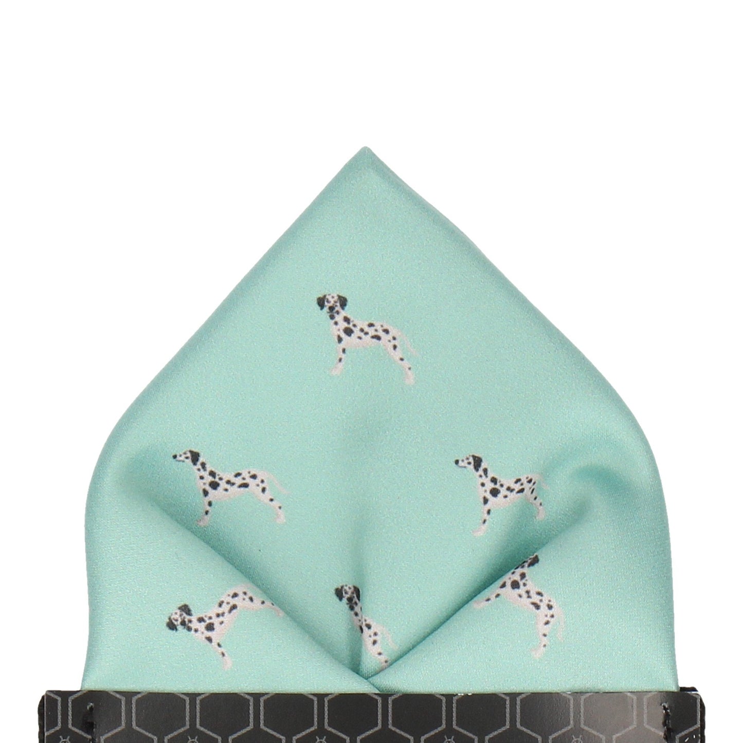 Dalmatian Dog Print Mint Green Pocket Square - Pocket Square with Free UK Delivery - Mrs Bow Tie