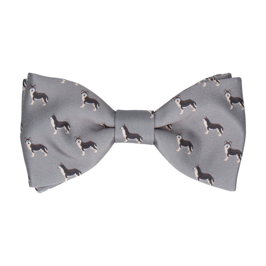 Grey Husky Pattern Bow Tie - Bow Tie with Free UK Delivery - Mrs Bow Tie