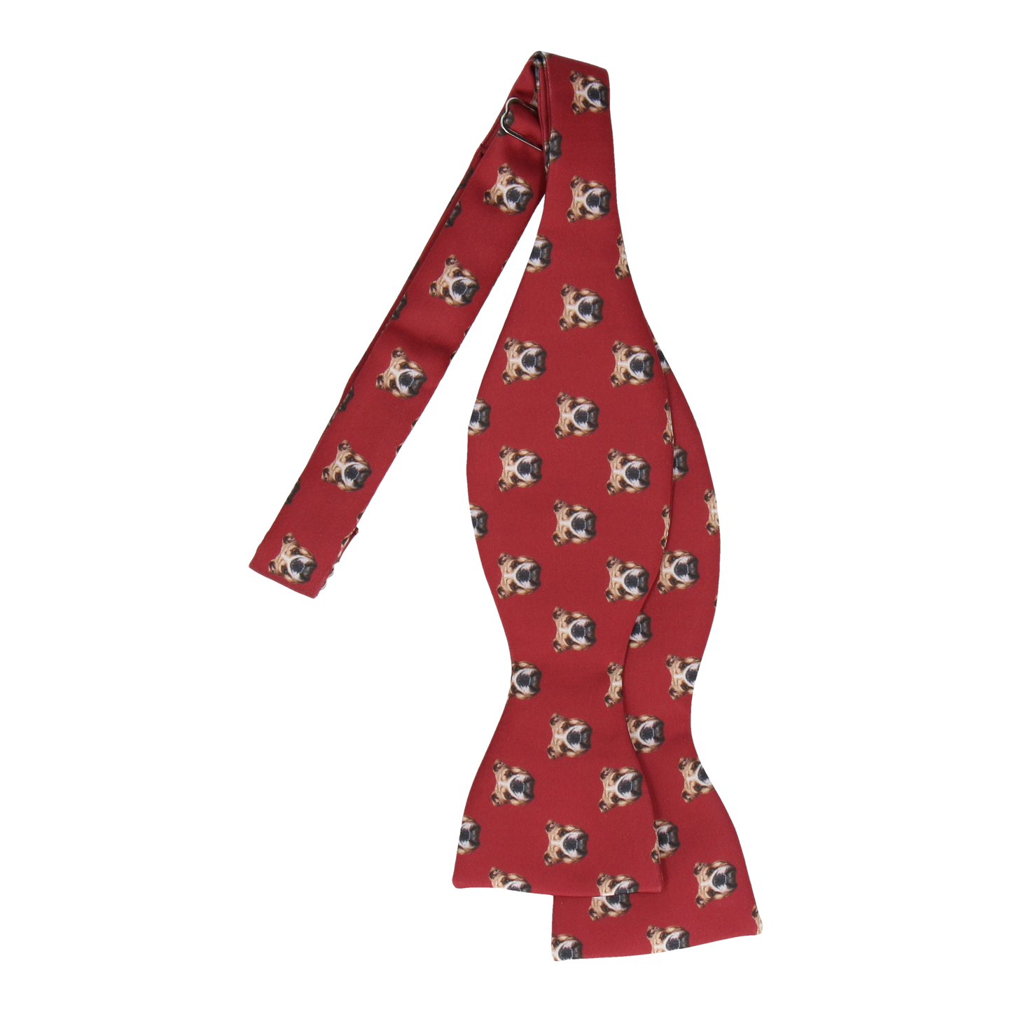 Bulldog Face Red Bow Tie - Bow Tie with Free UK Delivery - Mrs Bow Tie