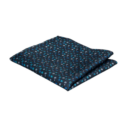 Ditsy Floral Blue Pocket Square - Pocket Square with Free UK Delivery - Mrs Bow Tie