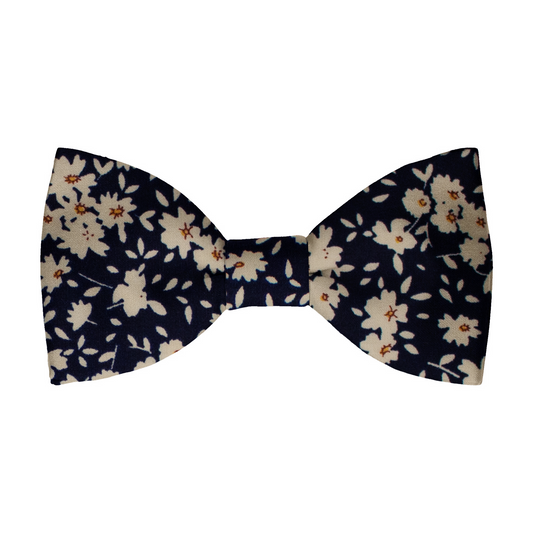 Midnight Meadow Dark Blue Cotton Bow Tie