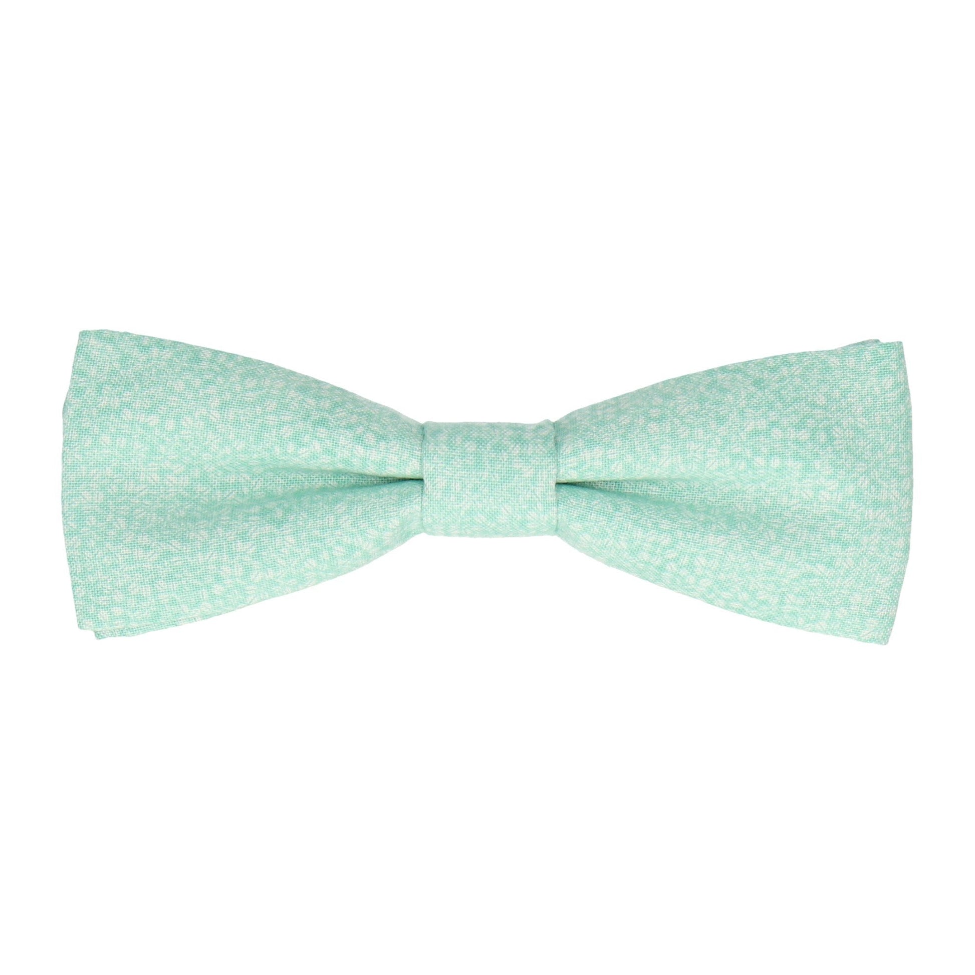 Seafoam Green Tiny Petal Cotton Bow Tie - Bow Tie with Free UK Delivery - Mrs Bow Tie