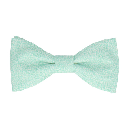 Seafoam Green Tiny Petal Cotton Bow Tie - Bow Tie with Free UK Delivery - Mrs Bow Tie