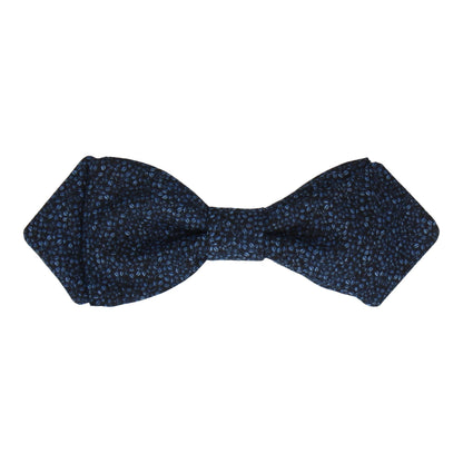 Navy Blue Tiny Petal Cotton Bow Tie - Bow Tie with Free UK Delivery - Mrs Bow Tie