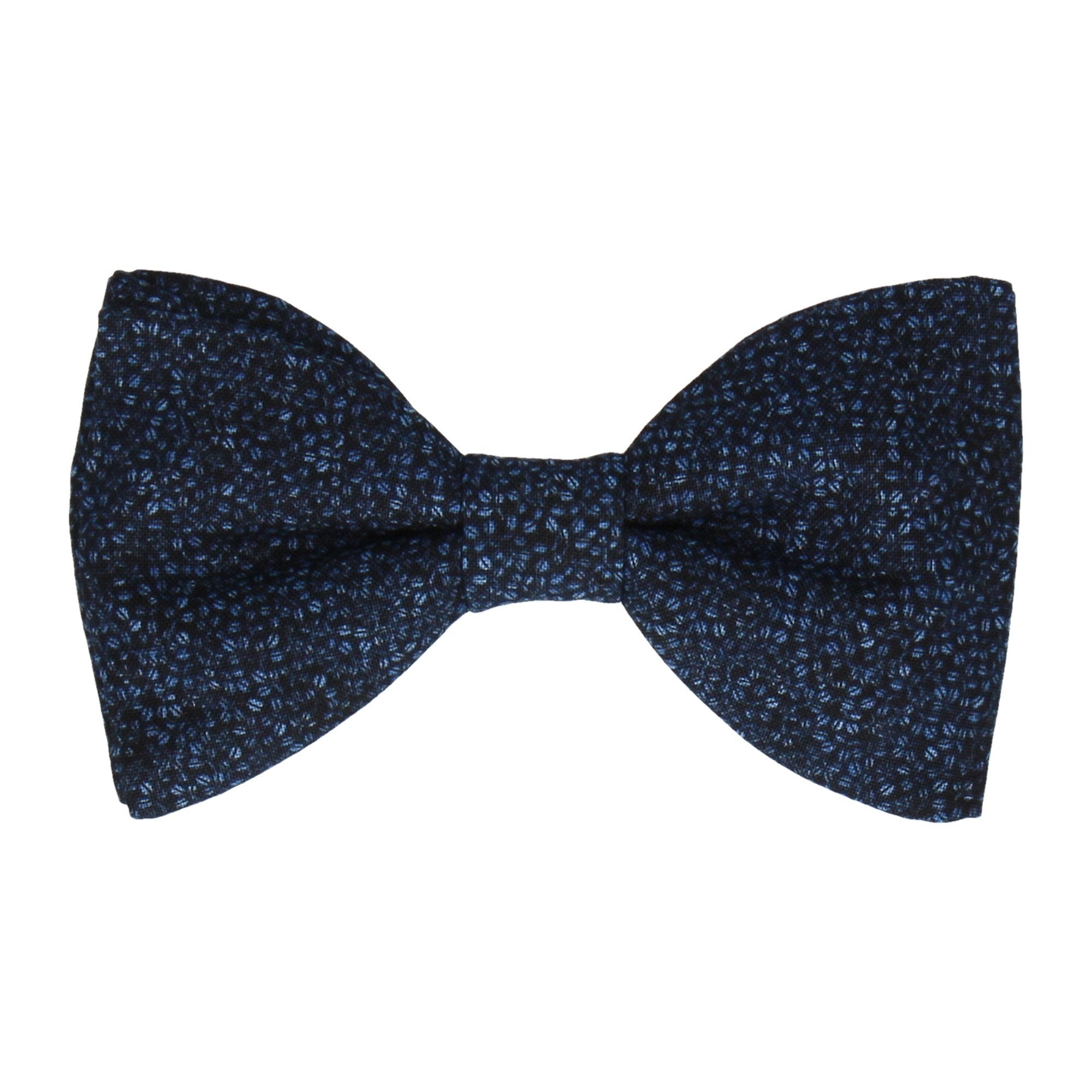 Navy Blue Tiny Petal Cotton Bow Tie - Bow Tie with Free UK Delivery - Mrs Bow Tie