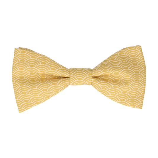 Yellow Art Deco Fans Cotton Bow Tie - Bow Tie with Free UK Delivery - Mrs Bow Tie