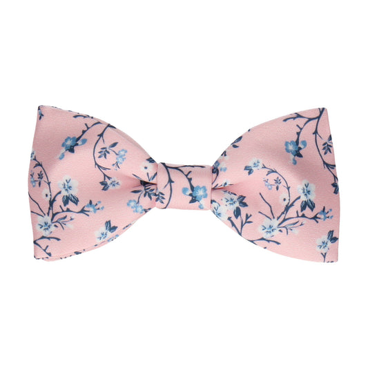 Pink Blossom Floral Bow Tie