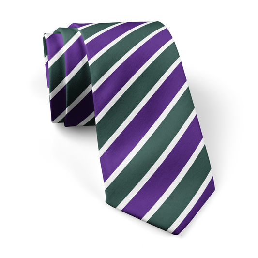 Suffragette Wimbledon Green, Purple & White Stripe Tie