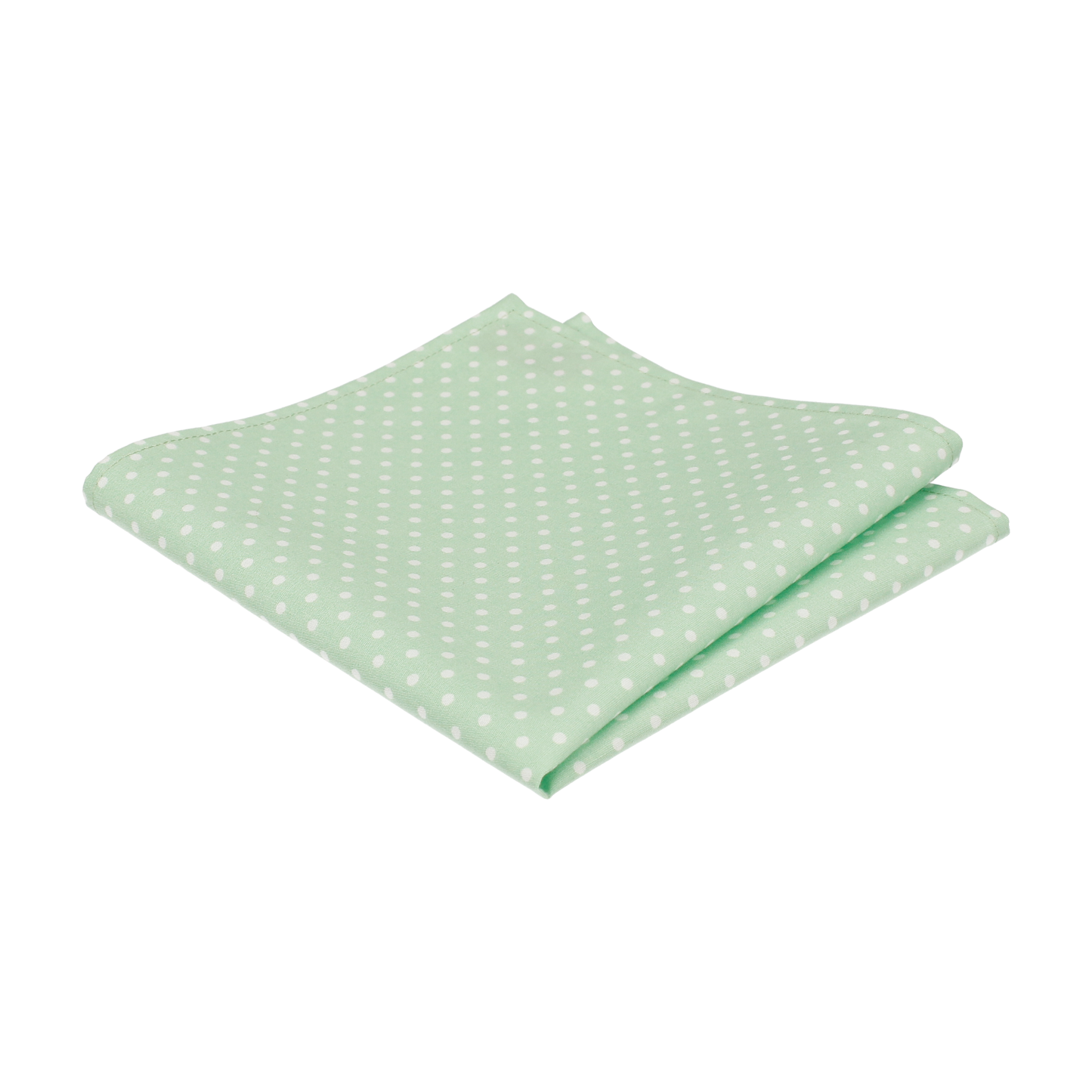 Light Green Polka Dots Pocket Square - Pocket Square with Free UK Delivery - Mrs Bow Tie