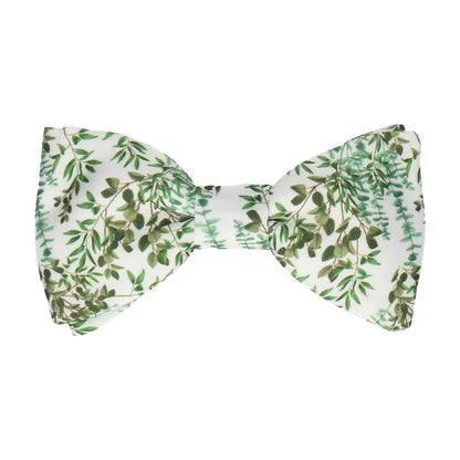 Green and White Eucalyptus Bow Tie