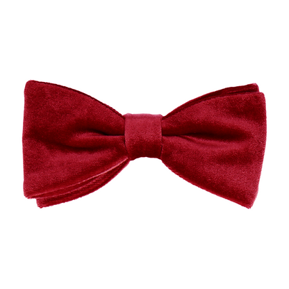 Raspberry Velvet Bow Tie