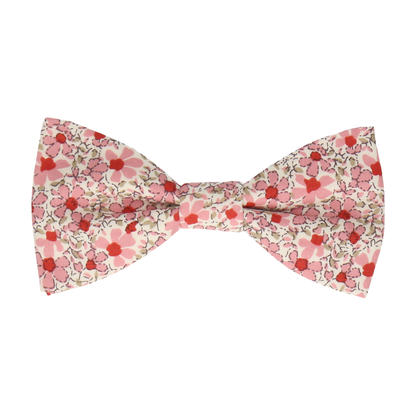 Floral Pink Cotton Bow Tie - Bow Tie with Free UK Delivery - Mrs Bow Tie