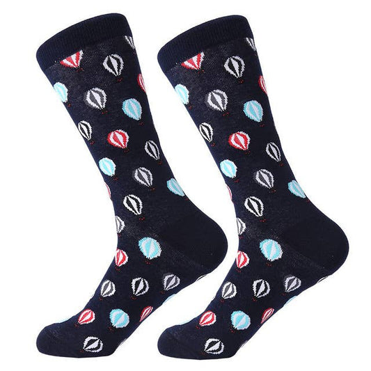 Hot Air Balloon Navy Blue Socks