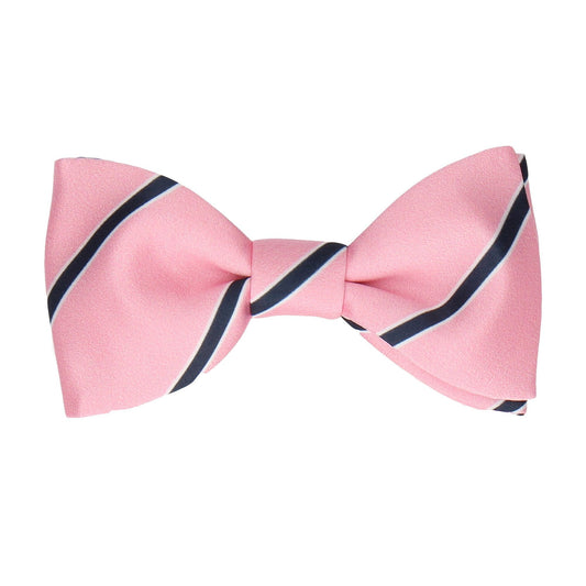 Pink Regimental Stripe Bow Tie - Bow Tie with Free UK Delivery - Mrs Bow Tie