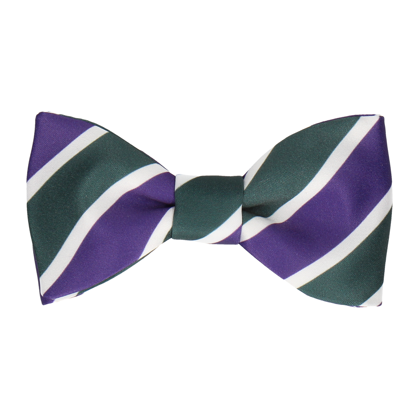 Suffragette Wimbledon Green, Purple & White Stripes Bow Tie - Bow Tie with Free UK Delivery - Mrs Bow Tie