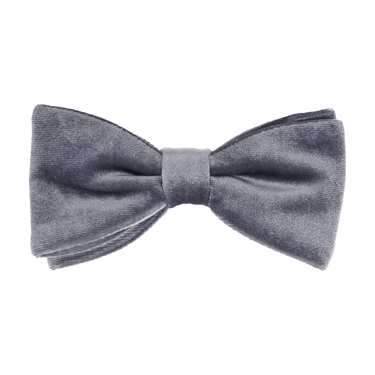 Silver Grey Velvet Bow Tie