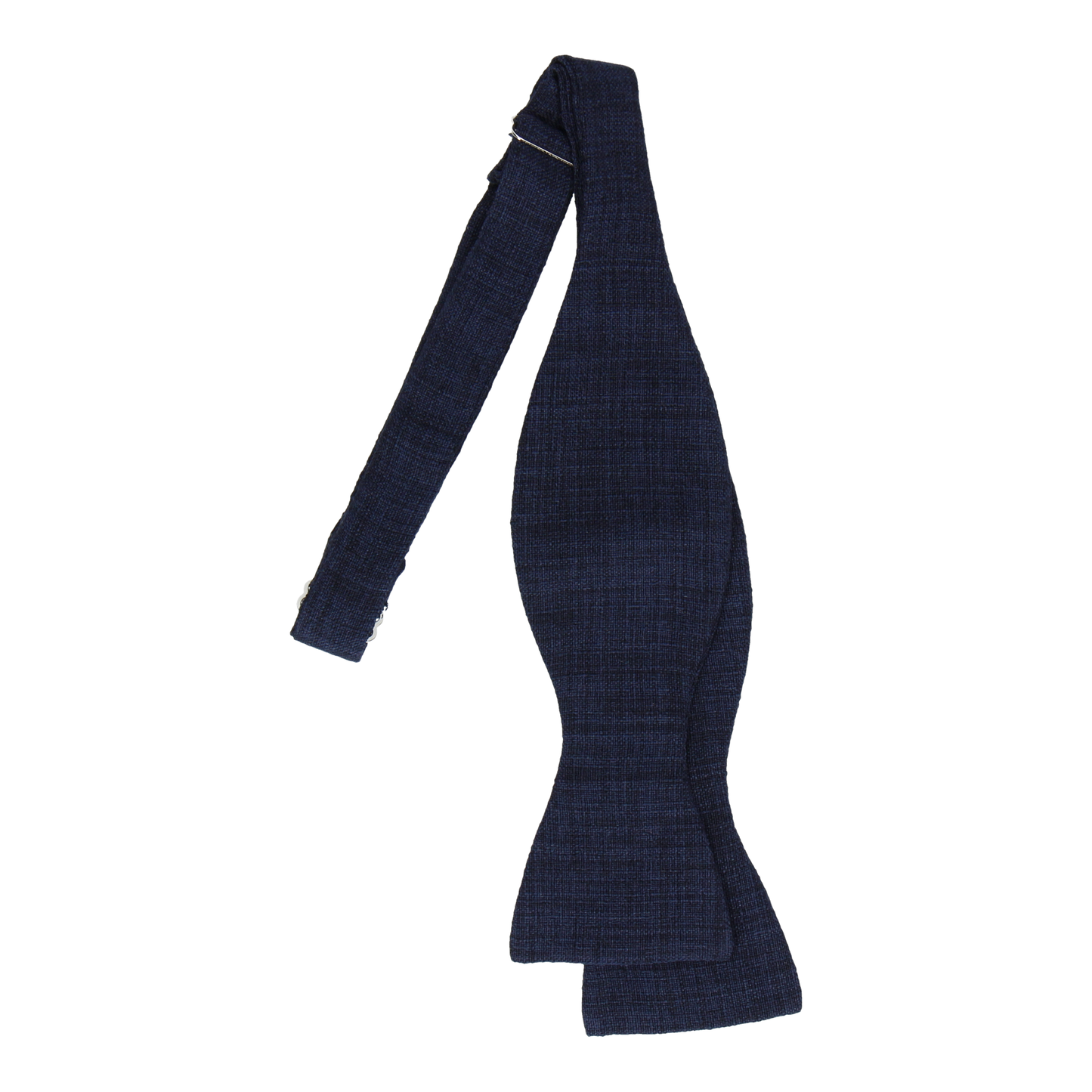 Navy Blue Textured Cotton Linen Bow Tie - Bow Tie with Free UK Delivery - Mrs Bow Tie