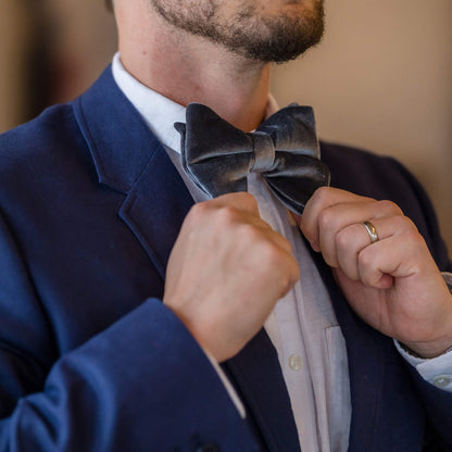 Forest Green Velvet Large Evening Bow Tie