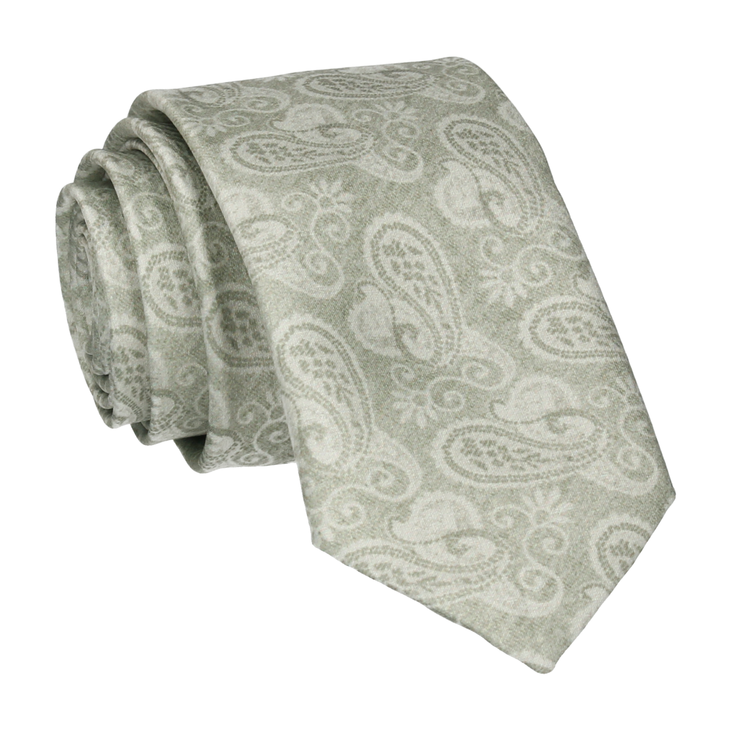 Sage Green Vintage Paisley Tie - Tie with Free UK Delivery - Mrs Bow Tie