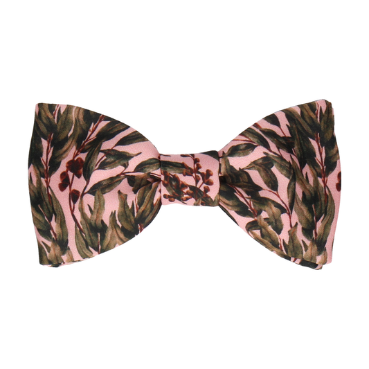 Pink Boho Whimsical Wedding Leaf Bow Tie - Bow Tie with Free UK Delivery - Mrs Bow Tie