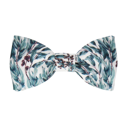 Boho White Whimsical Wedding Leaf Bow Tie - Bow Tie with Free UK Delivery - Mrs Bow Tie