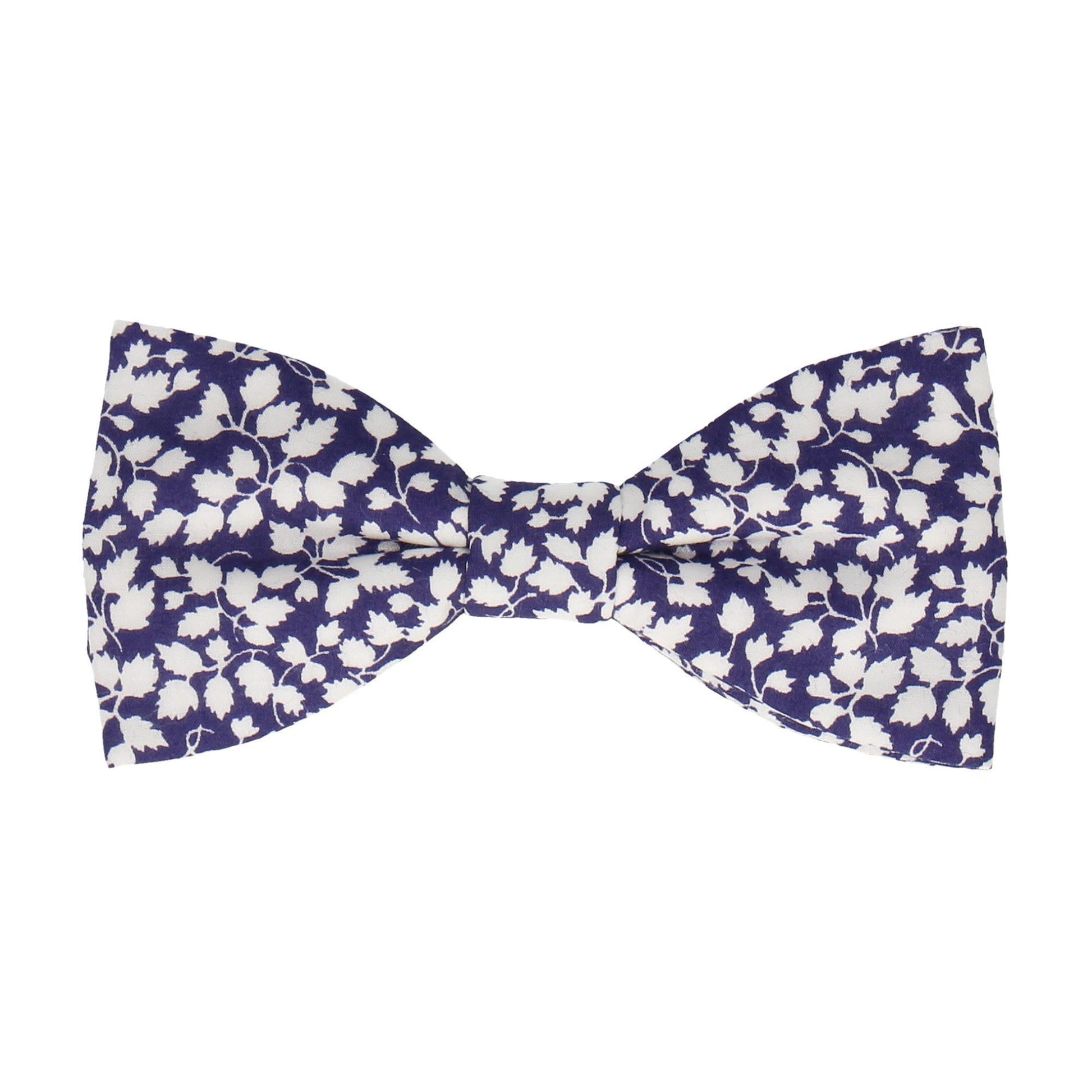 Glenjade Navy Blue Liberty Cotton Bow Tie - Bow Tie with Free UK Delivery - Mrs Bow Tie