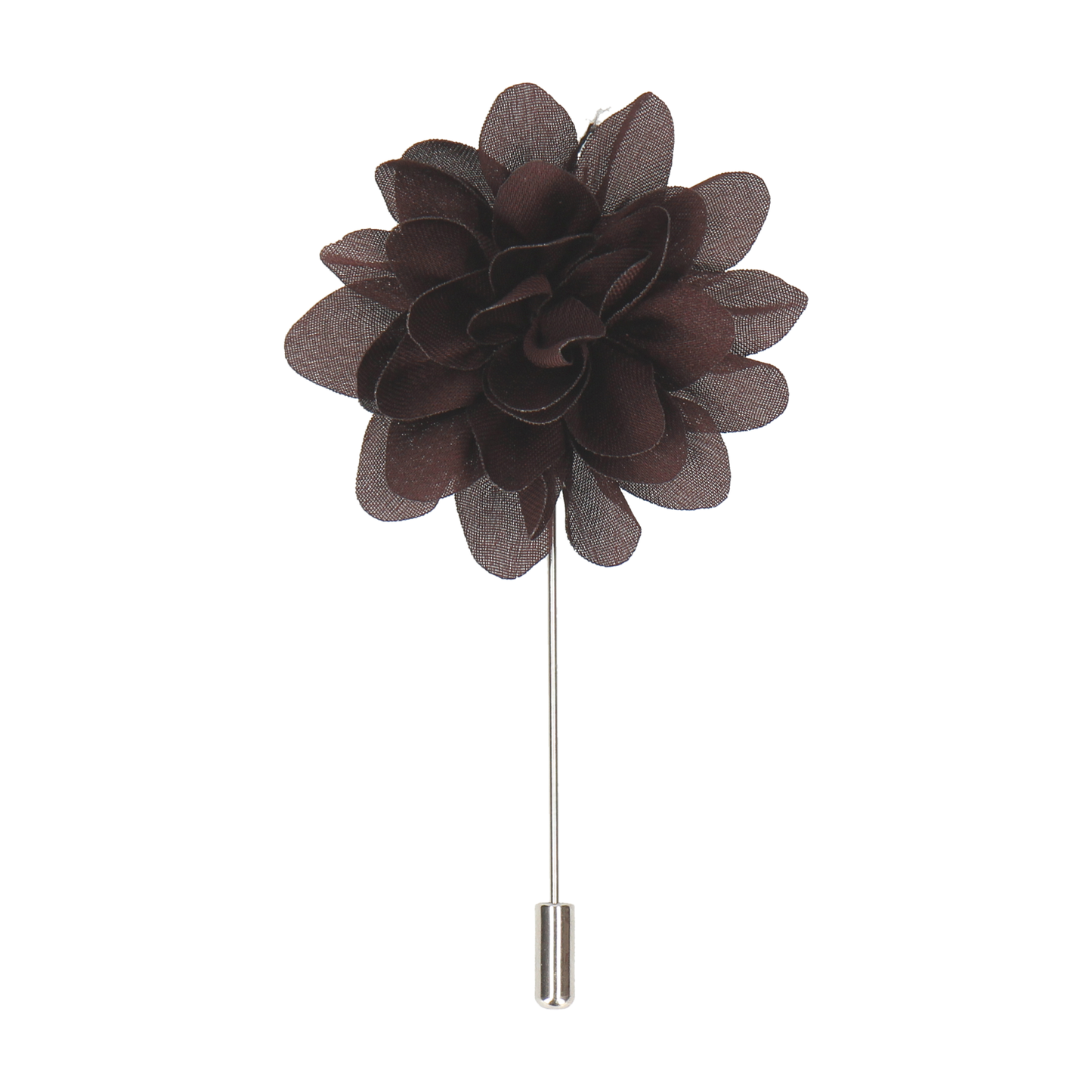 Dark Brown Flower Lapel Pin - Lapel Pin with Free UK Delivery - Mrs Bow Tie